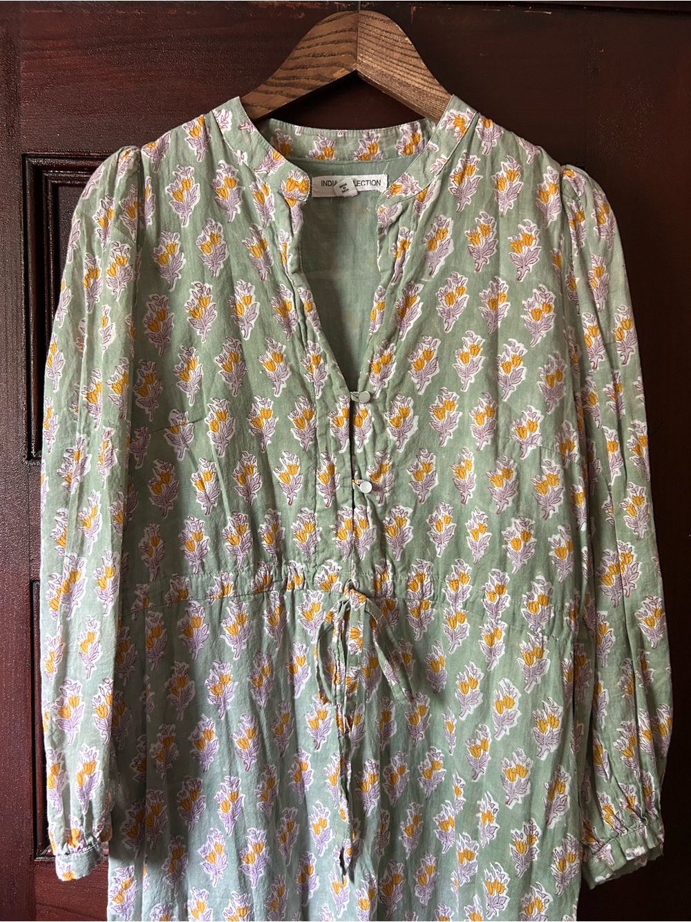 Emerson Fry Frances Dress in Harper Print Size Small Block Printed Maxi Boho - Picture 5 of 11
